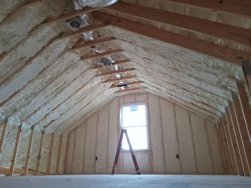 Spray foam roofing application for Crawl Space Insulation project in Half Moon Bay